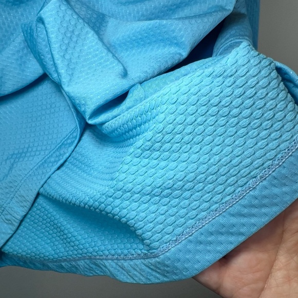 Saucony Athletic 1/4 Zip Pullover Shirt Top Blue Running Reflective Womens Small - Picture 15 of 15